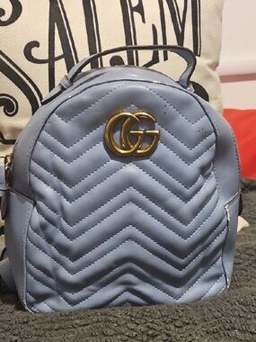 Gucci Light Blue Marmont Mini Backpack - Made in Italy
